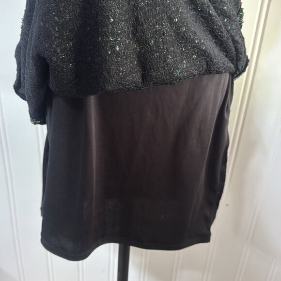 “Belle” Badgley Mischka Emerald Sequin Mini Formal Dress size 14 - Picture 7 of 10